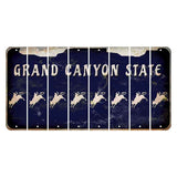 Arizona Navy Cut License Plate Strips (Set of 8) Bull Rider