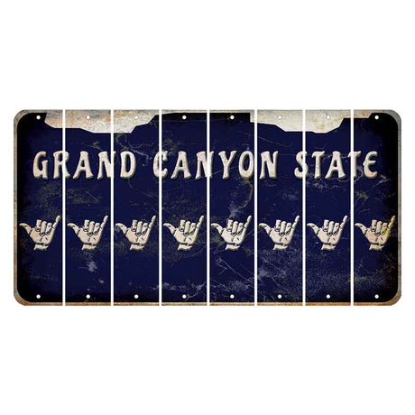 Arizona Navy Cut License Plate Strips (Set of 8) Hang Loose