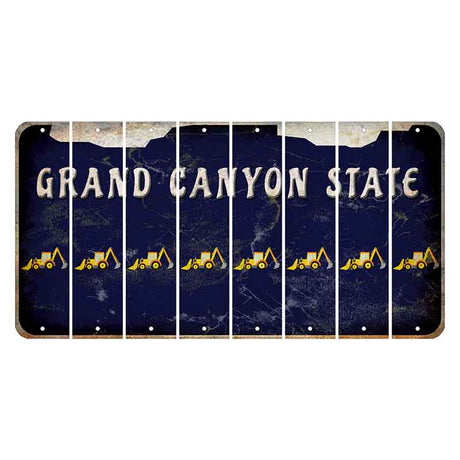 Arizona Navy Cut License Plate Strips (Set of 8) Backhoe