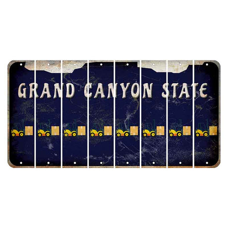 Arizona Navy Cut License Plate Strips (Set of 8) Forklift