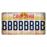 California The Golden State Cut License Plate Strips (Set of 8) B