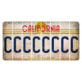 California The Golden State Cut License Plate Strips (Set of 8) C
