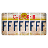 California The Golden State Cut License Plate Strips (Set of 8) F