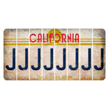 California The Golden State Cut License Plate Strips (Set of 8) J