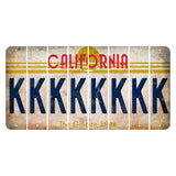 California The Golden State Cut License Plate Strips (Set of 8) K