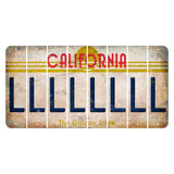 California The Golden State Cut License Plate Strips (Set of 8) L