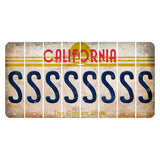 California The Golden State Cut License Plate Strips (Set of 8) S