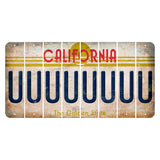 California The Golden State Cut License Plate Strips (Set of 8) U