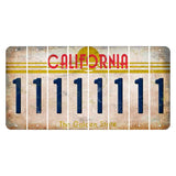 California The Golden State Cut License Plate Strips (Set of 8) 1