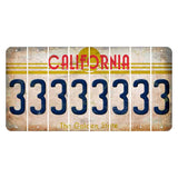 California The Golden State Cut License Plate Strips (Set of 8) 3
