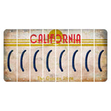 California The Golden State Cut License Plate Strips (Set of 8) Parenthesis - Left