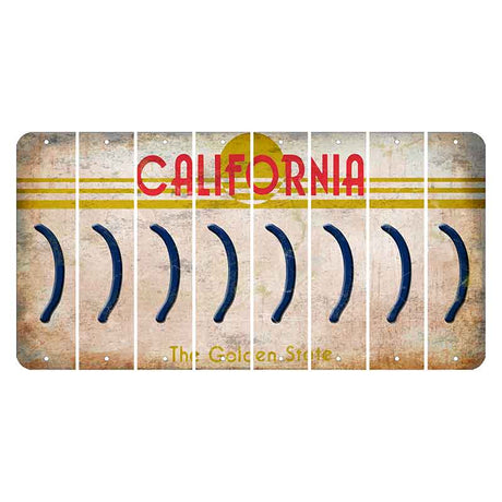 California The Golden State Cut License Plate Strips (Set of 8) Parenthesis - Right