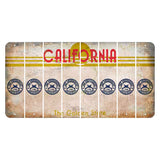 California The Golden State Cut License Plate Strips (Set of 8) 2nd Amendment
