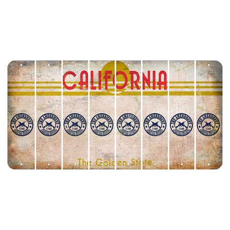 California The Golden State Cut License Plate Strips (Set of 8) 2nd Amendment