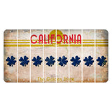 California The Golden State Cut License Plate Strips (Set of 8) Shamrock