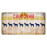 California The Golden State Cut License Plate Strips (Set of 8) Donkey