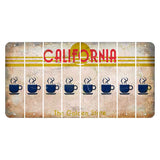 California The Golden State Cut License Plate Strips (Set of 8) Coffee Mug
