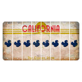 California The Golden State Cut License Plate Strips (Set of 8) Squirrel