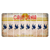 California The Golden State Cut License Plate Strips (Set of 8) Dove