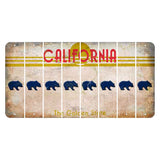 California The Golden State Cut License Plate Strips (Set of 8) Bear