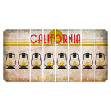California The Golden State Cut License Plate Strips (Set of 8) Lantern