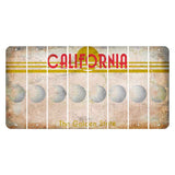 California The Golden State Cut License Plate Strips (Set of 8) Golfball
