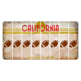 California The Golden State Cut License Plate Strips (Set of 8) Football
