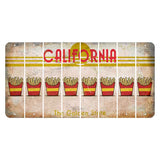 California The Golden State Cut License Plate Strips (Set of 8) French Fries