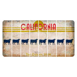 California The Golden State Cut License Plate Strips (Set of 8) Dairy Cow