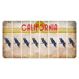 California The Golden State Cut License Plate Strips (Set of 8) Parrot
