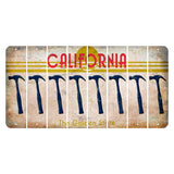 California The Golden State Cut License Plate Strips (Set of 8) Hammer