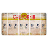 California The Golden State Cut License Plate Strips (Set of 8) Zodiac Sign - Libra