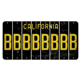 California Black Cut License Plate Strips (Set of 8) B
