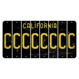 California Black Cut License Plate Strips (Set of 8) C