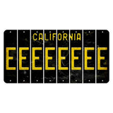 California Black Cut License Plate Strips (Set of 8) E