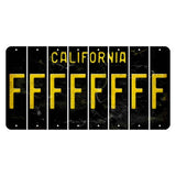 California Black Cut License Plate Strips (Set of 8) F