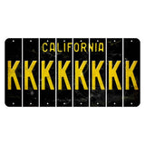California Black Cut License Plate Strips (Set of 8) K