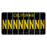 California Black Cut License Plate Strips (Set of 8) N
