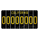 California Black Cut License Plate Strips (Set of 8) O
