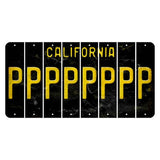California Black Cut License Plate Strips (Set of 8) P