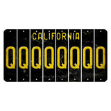 California Black Cut License Plate Strips (Set of 8) Q