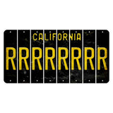 California Black Cut License Plate Strips (Set of 8) R