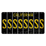 California Black Cut License Plate Strips (Set of 8) S