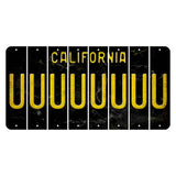 California Black Cut License Plate Strips (Set of 8) U