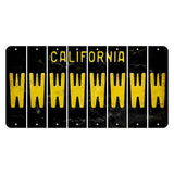 California Black Cut License Plate Strips (Set of 8) W