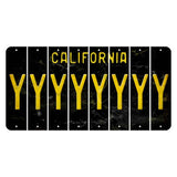 California Black Cut License Plate Strips (Set of 8) Y