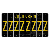California Black Cut License Plate Strips (Set of 8) Z