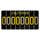 California Black Cut License Plate Strips (Set of 8) 0