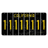 California Black Cut License Plate Strips (Set of 8) 1