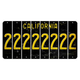 California Black Cut License Plate Strips (Set of 8) 2